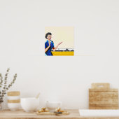 Housewife and New Washer ポスター (キッチン)