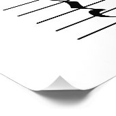 Houshを使用した音楽記譜法の残り フォトプリント (角)