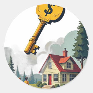 Housing Crisis Real Estate Dream House Affordabili ラウンドシール