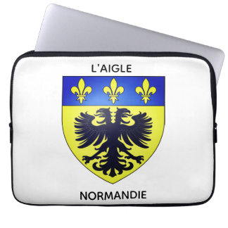Housse de laptop blason de L'Aigle en Normandie ラップトップスリーブ