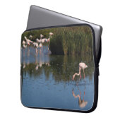 Housse d'ordinateur flamants roses ラップトップスリーブ (正面左)