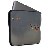 Housse d'ordinateur motif flamants roses ラップトップスリーブ (正面右)