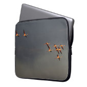 Housse d'ordinateur motif flamants roses ラップトップスリーブ (正面左)