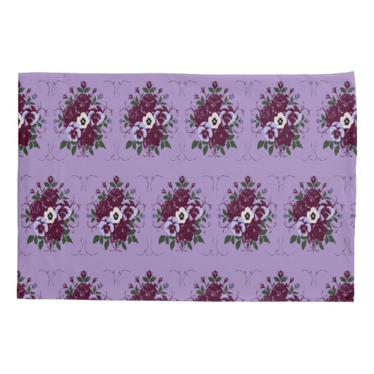 Housse d'Oreiller - Bouquet de Violettes 枕カバー (裏面)