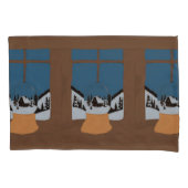 Housse d'Oreiller Hivernale - Boule à Neige 枕カバー (正面)