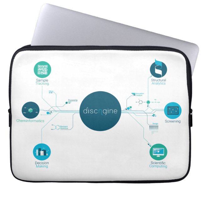 Housse Laptop  Discngine White ラップトップスリーブ (正面)