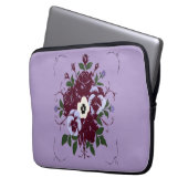 Housse pour Ordinateur Portable Bouquet de Violett ラップトップスリーブ (正面左)