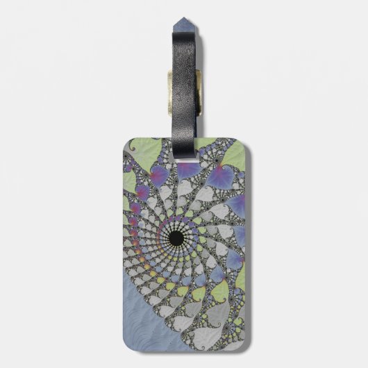 Housse Pour Ordinateur Portable Fractale texture v ラゲッジタグ (裏面縦)