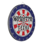 HOUSTIN Texas White, Silver, Red, And Navy Blue ダーツボード (正面左)