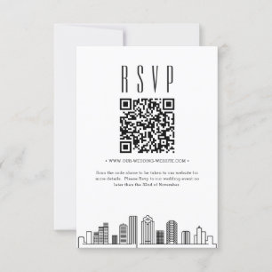 Houston結婚のQRコードRSVP 招待状