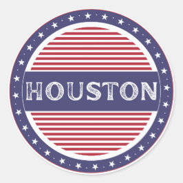 Houston City Pride Emblem – American Identity ラウンドシール