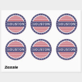Houston City Pride Emblem – American Identity ラウンドシール (シート)