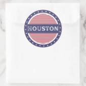 Houston City Pride Emblem – American Identity ラウンドシール (バッグ)