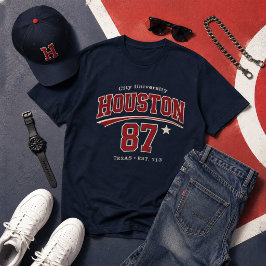 Houston City University Vintage College Style Tシャツ