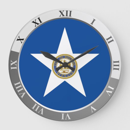Houston flag Large Clock ラージ壁時計 (正面)