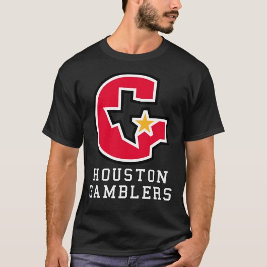 Houston Gamblersロゴ Tシャツ (正面)