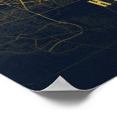 Houston Map Print Texas City Poster Wall Art Gift  ポスター (角)