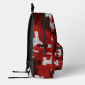 Houston Red Cougar Camo Pattern Design プリントバックパック (左)