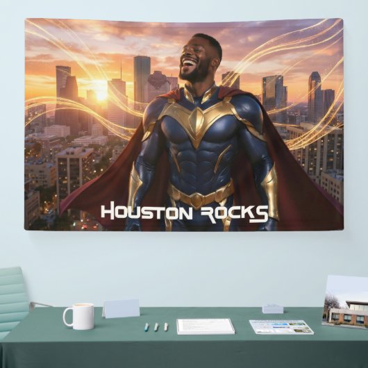 HOUSTON ROCK - TEXAS 横断幕 (トレードショー)