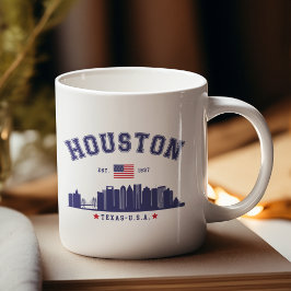Houston Skyline in Modern Style コーヒーマグカップ