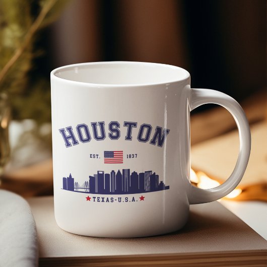 Houston Skyline in Modern Style コーヒーマグカップ