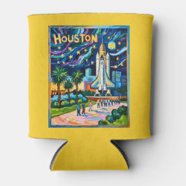 Houston Skyline Space Center Rocket Van Gogh Kids 缶クーラー
