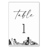 Houston Skyline Table Number 3.5x5カード テーブルナンバー (裏面)