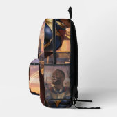 HOUSTON - SUPERHERO プリントバックパック (右)