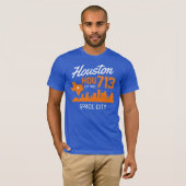 Houston Texas 713 Space City Skyline Tシャツ (正面フル)