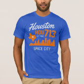 Houston Texas 713 Space City Skyline Tシャツ (正面)