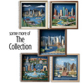 Houston Texas America Layered Paper Art Diorama ノートブック