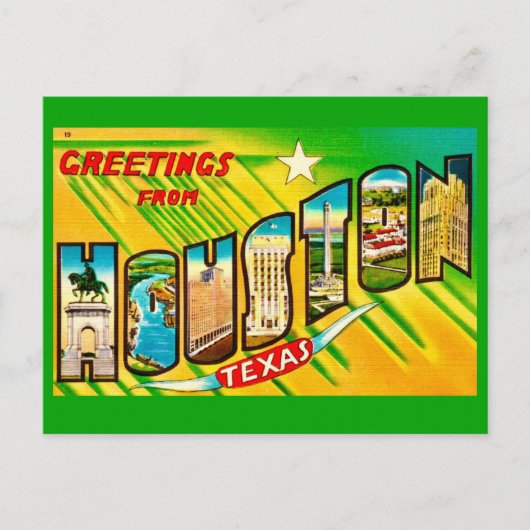 Houston Texas Greeting Postcard ポストカード (正面)