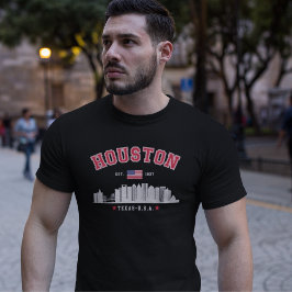 Houston Texas Modern Skyline  Tシャツ