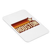 Houston Texas Retro Vintage Star Design マグネット (右側)