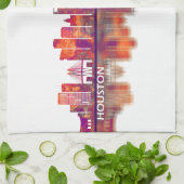 Houston Texas Skyline キッチンタオル (折り畳み)