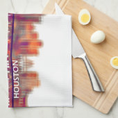 Houston Texas Skyline キッチンタオル (四つ折り)