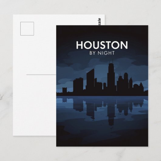 Houston Texas: Skyline By Night ポストカード (正面/裏面)
