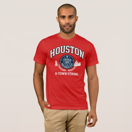 Houston Texas Space City Tシャツ (正面フル)