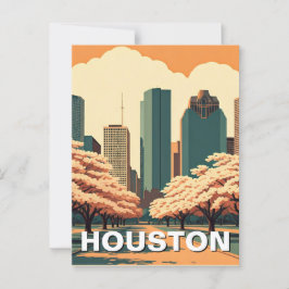 Houston Texas vintage ポストカード