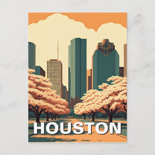 Houston Texas vintage ポストカード (正面)