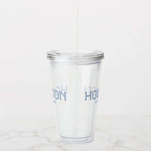 Houston Tile, Blue Tile, Houston Texas アクリルタンブラー (右)