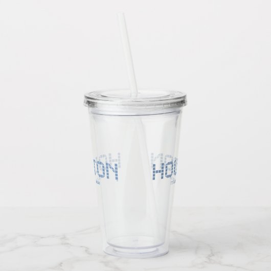 Houston Tile, Blue Tile, Houston Texas アクリルタンブラー (左)