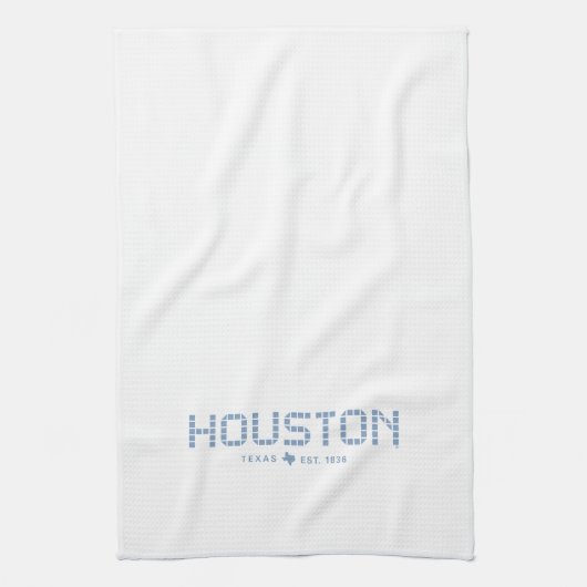 Houston Tile, Blue Tile, Houston Texas キッチンタオル (縦)