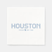 Houston Tile, Blue Tile, Houston Texas スタンダードカクテルナプキン (正面)