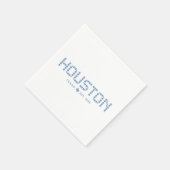 Houston Tile, Blue Tile, Houston Texas スタンダードカクテルナプキン (角)