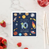 Houston We Have A 10 Year Old 10th Birthday Party スタンダードカクテルナプキン (インサイチュ)