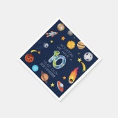 Houston We Have A 10 Year Old 10th Birthday Party スタンダードカクテルナプキン (角)