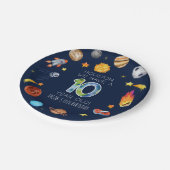 Houston We Have A 10 Year Old 10th Birthday Party ペーパープレート (アングル)