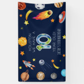 Houston We Have A 10 Year Old 10th Birthday Party 横断幕 (縦)