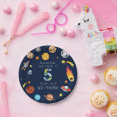 Houston We Have A 5 Year Old 5th Birthday Party ペーパープレート (パーティー)